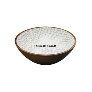 Cuenco de madera para chocolate acabado personalizado forma redonda cuenco dulce hecho a mano más vendido cuenco de madera elegante para chocolate al por mayor - Product Image 1