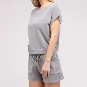 Custom Logo <b>Women's</b> Gym Workout <b>Shorts</b> Set High Elasticity Two-Piece <b>Bermuda</b> <b>Shorts</b> Suit Customized Clothing - Product Image 3