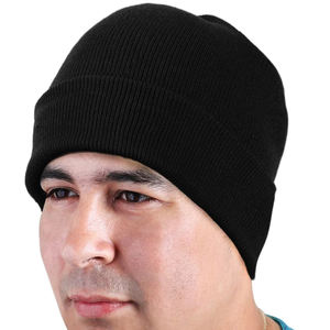 Bonnet d'hiver uni avec logo personnalisé 100% acrylique chaud tricoté unisexe multicolore vierge bonnet plage impression de haute qualité - Product Image 2