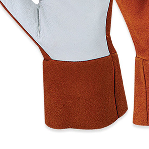 Gants de soudage Tig en cuir de vache fendu au prix de gros disponibles en couleurs fabriquées au Pakistan - Product Image 6