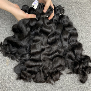 100% Cabello camboyano vietnamita crudo sin procesar Onda natural Doble dibujado Proveedores de cabello crudo al por mayor de un donante - Product Image 4