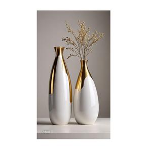Vase à fleurs haut, beau vase à fleurs au design moderne, vase à fleurs poli miroir, utilisé pour les mariages et les fêtes - Product Image 5