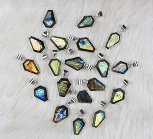 Pendentif Labradorite Pendentif en argent sterling Pendentif Cercueil Vente en gros Collier Labradorite Cercueil Collier Femmes Filles - Product Image 2