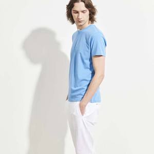 Camiseta de estilo suave para hombre 100% algodón orgánico Casual tamaño hasta 5XL 220 gramos tela de punto diseño en blanco con patrón de letras - Product Image 4