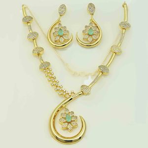 Venta al por mayor 14K 18K 24K Micro Gold Filled AD Stone Forming Collares cortos, Collares de moda, Collares tradicionales de diseño floral - Product Image 2