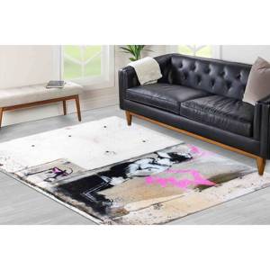 Tapis imprimé - Motif Angel Boy, lavable en machine, cadeau personnalisé, tapis en velours - Product Image 2