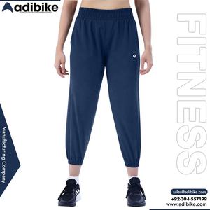 Joggers de sport taille mi-haute pour femme, les plus vendus, style devant plat sur mesure avec logo brodé pour l'hiver - Product Image 2