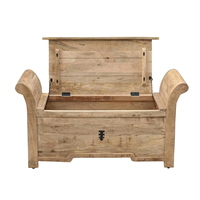 Table basse en bois de manguier naturel de conception moderne, fabriquée à la main, coffre avec un grand espace de rangement pour la maison ou l'hôtel, meubles de maison généraux
