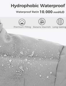 Chaqueta de Invierno Personalizada de Punto, Acolchada, Impermeable, Transpirable, con Cuello Grande, Lisa, Teñida, para Mujer, Talla Grande, 2026 - Product Image 6