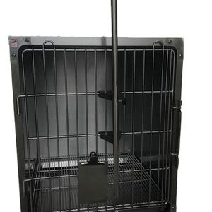Jaula Transportadora para <span class=keywords><strong>Perros</strong></span> <span class=keywords><strong>de</strong></span> Acero Inoxidable <span class=keywords><strong>de</strong></span> 2 Niveles, Tipo Bandeja <span class=keywords><strong>de</strong></span> Plástico Transpirable con Patrón Sólido para el Hogar y Viajes - Product Image 4