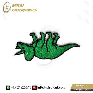 Parche de apliques bordados, tela de encaje, mejor calidad, proveedor al por mayor de parches, Parche de dibujos animados de animales de dinosaurio verde para niños - Product Image 4