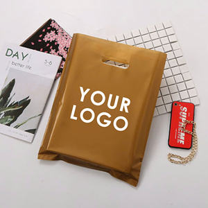 Bolsa de compras de plástico personalizada con asa troquelada, tamaño de impresión personalizado, precio competitivo - Product Image 1