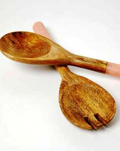 Serveurs à salade en résine indienne faits à la main, lot de 2, ensemble d'outils à salade de qualité supérieure à prix d'usine - Product Image 2