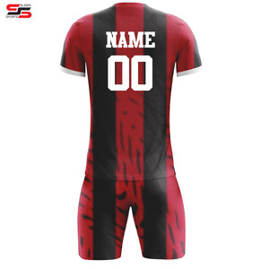 Maillot de football personnalisé 100 % polyester à transfert thermique, prix de gros OEM, respirant et séchage rapide pour l'été - Product Image 2