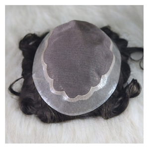 Toupet pour hommes 100% original en cheveux indiens Remy, base en filet mono PU avec texture 38MM, densité 120%, fabrication BD - Product Image 2