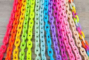 Cadena de eslabones de resina personalizada para colgar en la pared, pieza decorativa con acento artístico elegante para hogares modernos, hoteles y decoración de interiores - Product Image 3