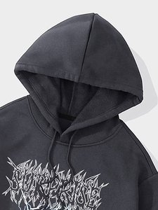 Sweat-shirt à capuche unisexe 100% coton de haute qualité Sweat-shirt à capuche d'entraînement à couture créative pour hommes avec impression de broderie Hiver 2025 - Product Image 2