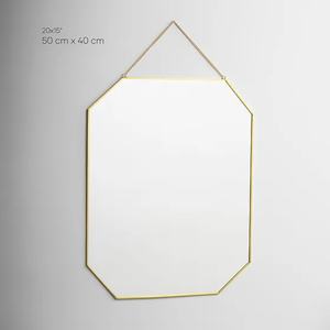 <b>Antique</b> Luxury Modern Brass <b>Wall</b> <b>Mirror</b> Handmade Irregular Shaped with Brass Frame for Home Decor and Hanging - Product Image 6