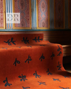 พรมขนสัตว์ทำด้วยมือด้วยตาขนาดใหญ่ในพื้นที่ขนาดใหญ่อิฐแดงสำหรับตกแต่งบ้านสำหรับห้องนั่งเล่นสำนักงานหรือทางเข้าประตูในมือ - Product Image 5