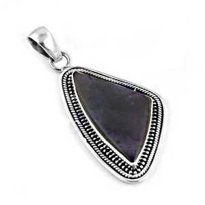Collier pendentif en argent 925 avec pierre bleue, plaqué rhodium, charme en or rose et platine, cadeau pour femme - Product Image 3