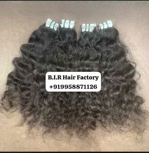 Extensiones de cabello humano Temple DEL SUR DE LA India Precio al por mayor Raw Temple Hair Curly Ondulado Recto Textura HD Lace Style Tape Bundle - Product Image 2