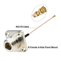 Câble N vers U.fl Panneau à bride femelle de type N vers connecteur mâle RF1 de 1ère génération RF1.13 Cavalier d'extension d'antenne en queue de cochon