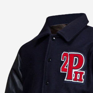 Patchs en chenille en cuir véritable Vestes Letterman Personnaliser la mode Veste d'hiver à manches longues Veste de baseball pour garçons - Product Image 3