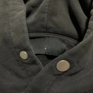 Sudadera con capucha negra Vintage de raza pura pequeña, sudaderas con capucha para hombre de peso pesado, venta al por mayor, sudaderas con capucha para hombre de gran tamaño de algodón pesado lavado - Product Image 5