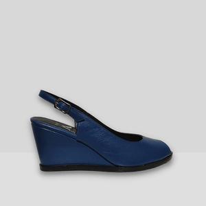 Sandali 22109 donna con zeppa in vera pelle