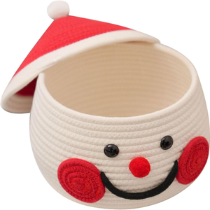 Handmade Macrame Santa Storage <b>Basket</b> Newest Design <b>for</b> Christmas Home Decoration Wholesale From Vietnam - Product Image 3