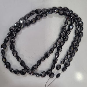 Perles à facettes en diamant fantaisie Moissanite noire - Product Image 1