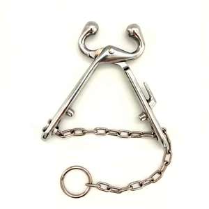 ที่ใส่จมูกวัวแบบอัตโนมัติพร้อมโซ่ทำจากสเตนเลสอุปกรณ์สัตวแพทย์ - Product Image 1