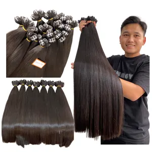 Descuento 3% en el valor total del pedido Extensiones de cabello de trama negra Cabello alineado con cutícula súper saludable y suave