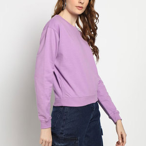 Nueva sudadera de mujer con manga larga de moda Lisa personalizada Color sólido polar Fitness precio barato elegante sudadera de mujer - Product Image 6