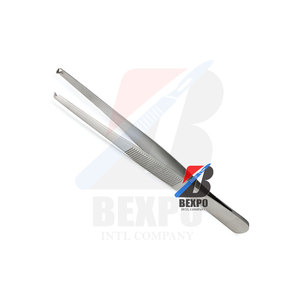 Pince à pansement chirurgical populaire pince à épiler dentaire en acier inoxydable 1x2Teeth 160mm outils à main manuels - Product Image 1