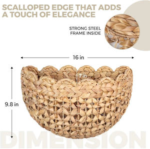 Cesta Colgante Boho para Almacenamiento, Decoración de Pared, para Flores, Entrada, Cesta Colgante de Jacinto de Agua - Product Image 2