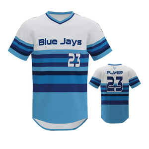 Deesha Wears Camiseta de Béisbol con Cuello en V, Impresión Personalizada, Transpirable, de Secado Rápido, 100% Poliéster, Ropa Deportiva Cómoda y Duradera para Equipos - Product Image 1