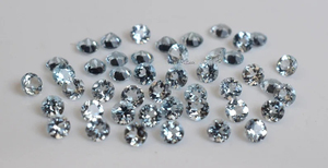 Lote de Piedras Preciosas de Aguamarina 100% Natural, Corte Brillante Redondo de 6x6 mm, Piedra Preciosa Azul Certificada, Piedra Suelta para Joyería - Product Image 5