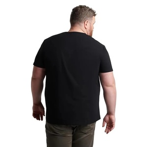 Plus Size Men Extra Curve Front Hem Men Gym Black 100% Plain Cotton Gym <b>T</b> <b>Shirt</b> For Silicone Printing <b>Shirt</b> For Lifting Dumbell - Product Image 1