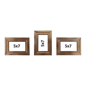 Marco de fotos de madera natural Marco de fotos para pantalla de mesa Familia y regalo Hoja flexible - Product Image 2