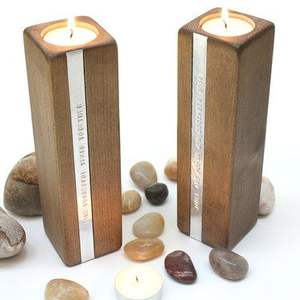 Candelabros de madera de granja marrón oscuro para juego de velas de Pilar decoración de boda uso para decoración del hogar fiesta de cumpleaños - Product Image 1