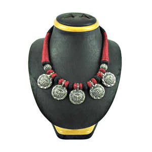 Joyería artesanal India hecha a mano de Plata de Ley 925 sólida collar bohemio étnico hecho a mano para niñas y mujeres - Product Image 3
