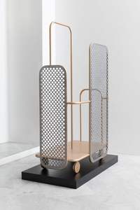 American Style Top Quality Golden Fineshed Hotel Luggage Carriers Bellman Cart Gold Top Hand-<b>Pushed</b> Dismantling Luggage <b>Car</b> - Product Image 2