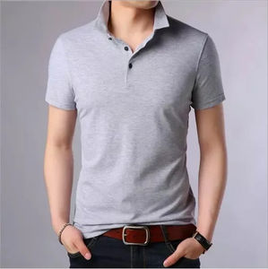 Camiseta Polo bordada con solapa de verano Camiseta Polo de manga corta para hombre de talla grande extranjera a precio barato - Product Image 1