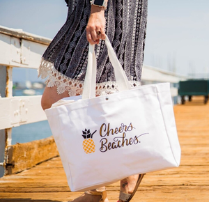 Bolso de playa de fin de semana ecológico personalizado de calidad superior bolso de lona de algodón impermeable correas de hombro largas Logo Diseño a rayas - Product Image 5