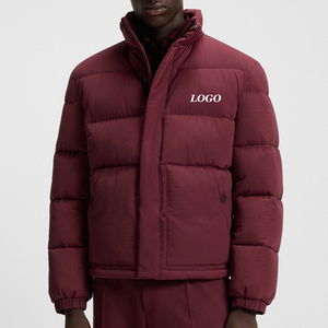 Veste matelassée pour homme avec logo personnalisé et poche avant, design uni 2026, fermeture éclair, design streetwear tendance, décontractée 2026 - Product Image 1
