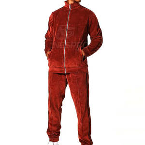 Survêtements en velours uni décontractés écologiques de grande taille pour hommes avec un design unique Vente en gros Hiver - Product Image 1