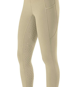 กางเกงขี่ม้าทรงสูงทันสมัยสำหรับผู้หญิง ผ้าโพลีเอสเตอร์ผสมสแปนเด็กซ์ ระบายอากาศได้ดี ยืดหยุ่น สวมใส่สบาย ไร้ตะเข็บ พร้อมสายรัดเอว - Product Image 4