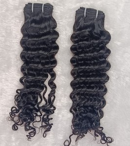 Extensiones de cabello humano rizado birmano natural, cabello Remy indio, donante único para niñas y mujeres con aumento de volumen - Product Image 1