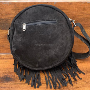 แฟชั่นใหม่กระเป๋าสะพายไหล่หนังนิ่มทรงกลมกระเป๋าสะพายข้างสไตล์โบฮีเมียนสำหรับผู้หญิงกระเป๋าสะพายข้างสไตล์คาวเกิร์ลของขวัญสำหรับเธอ - Product Image 6